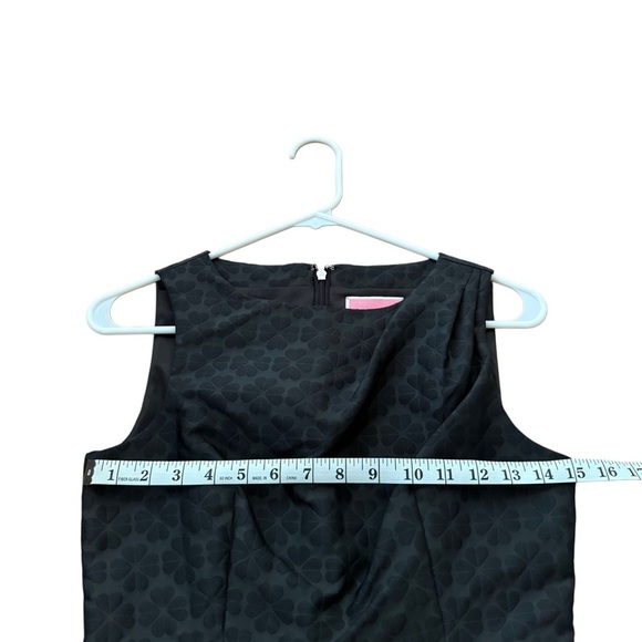 Kate Spade New York Floral Spade Jacquard Sleeveless Midi Dress Black - Picture 9 of 11